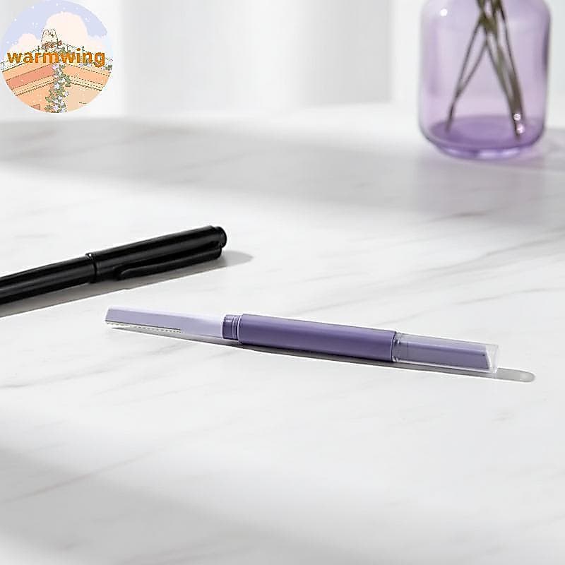 Warmwing 1/2/3/5 Pçs Aparar Sobrancelha Roxo Cabeça Dupla Navalha Seguro Portátil Aparador Para Iniciantes Ferramenta Re