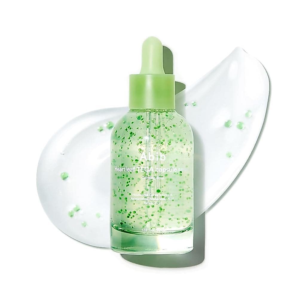 Abib Heartleaf TECA Capsule Serum 1.69 fl.oz. Gotas Calmantes, contendo Centella Asiatica e Niacinamida para acalmar e h