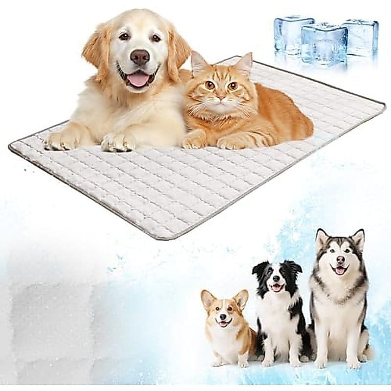 Tapete De Resfriamento Para Cães De Seda Gelada , Almofada Animais De Estimação Com Automático & amp ; Gatos Verão | Fun