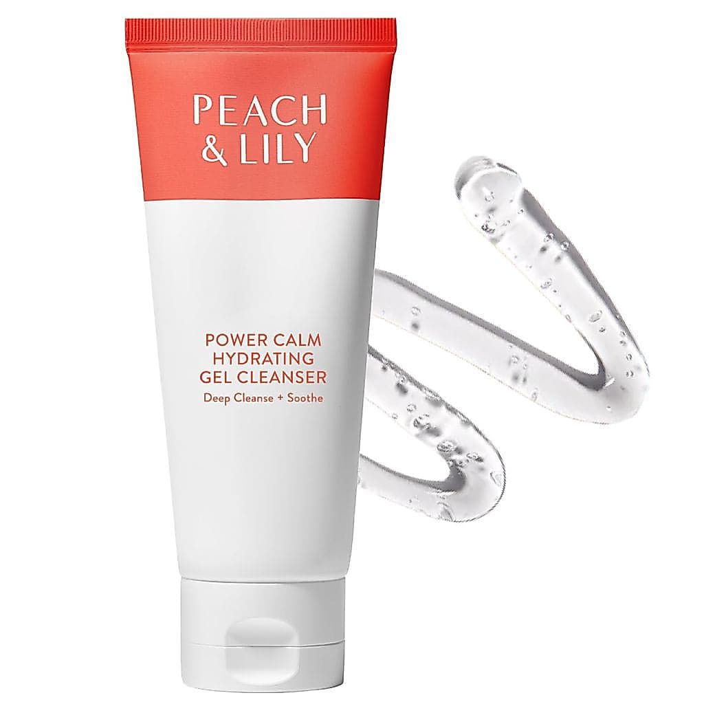 Peach & Lily - Gel de Limpeza Hidratante Power Calm (3,38 oz) - Sabonete Facial e Limpador de Rosto - Removedor de Maqui