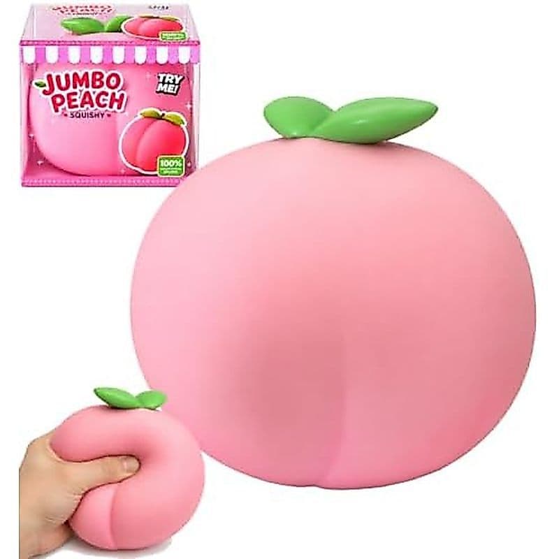 Squishy Gigante De Pêssego De 6 Polegadas , Bola Enorme De Aperto Com Ascensão Lenta , Mole Macio E Realista Em Formato