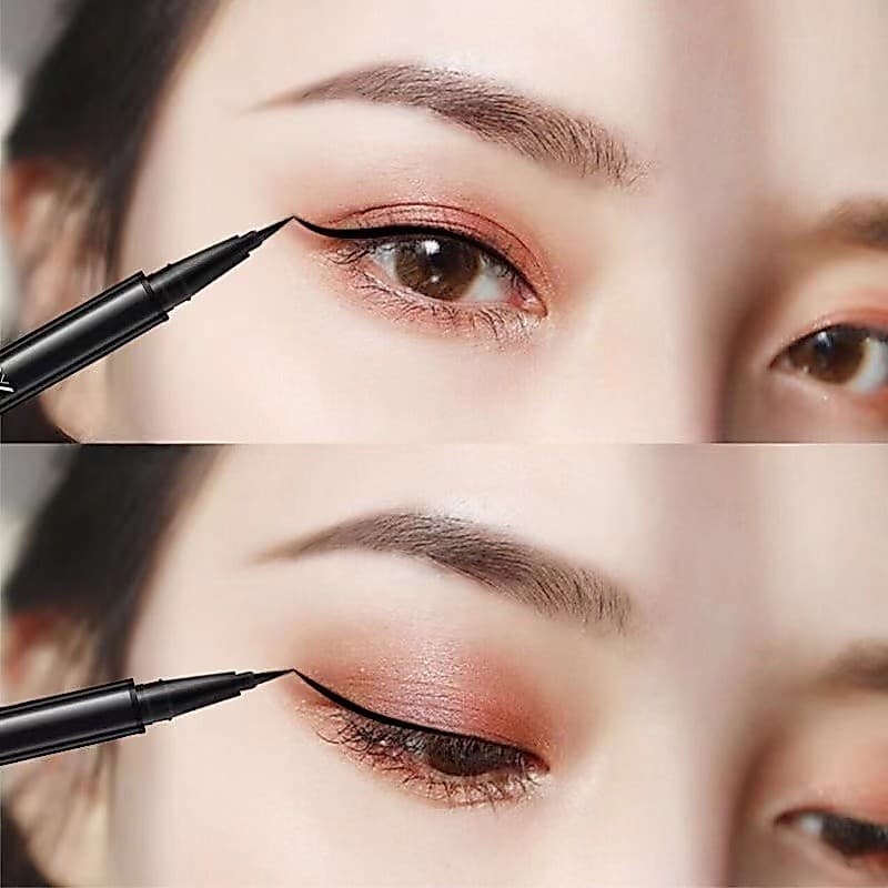 Influencer líquido delineador Gel caneta feminina de longa duração à prova dwaterproof água não-manchas iniciante cabeça