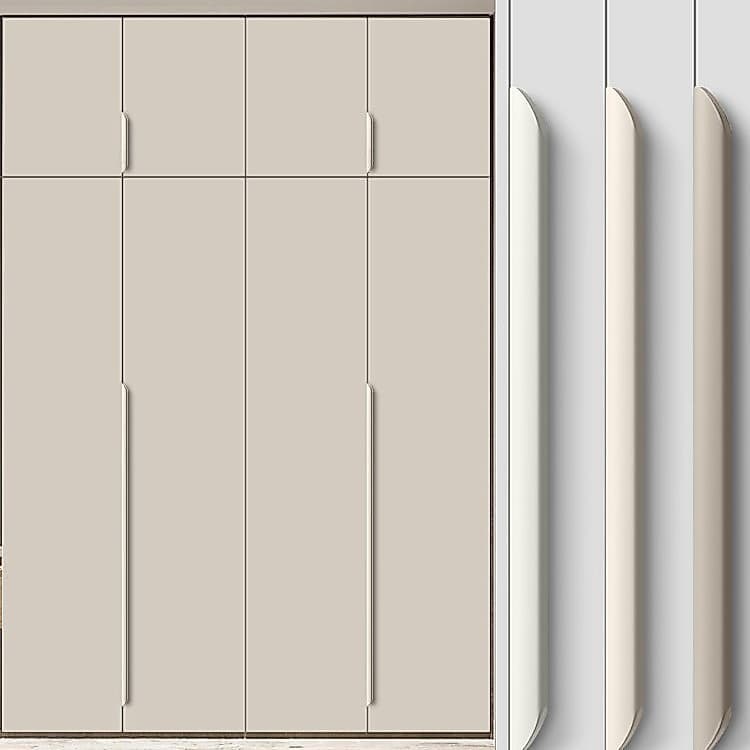 Puxador invisível para guarda-roupa, estilo longo, minimalista e simples, da mesma cor do Aige U705, cinza cashmere, par