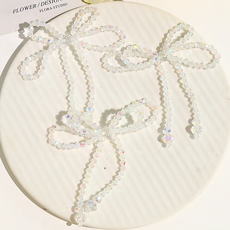 Luz francesa luxo dupla camada cor mágica frisado Bowknot DIY mão-tecido acessórios de cabelo brincos sapatos flor acess