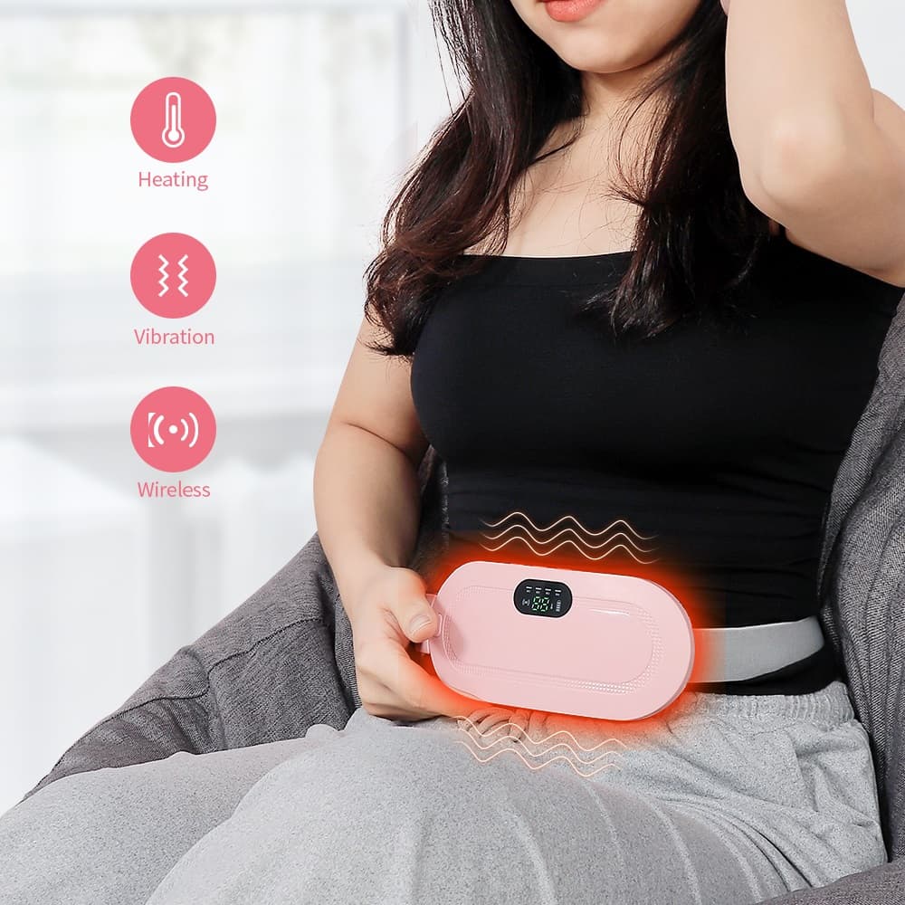 Foreverlily Almofada De Aquecimento Menstrual Abdominal Térmica Cintura Elétrica Inteligente Quente Palácio Cinto Alívio