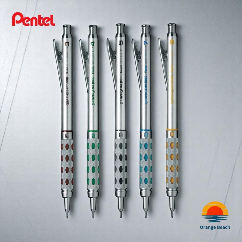 Pentel GraphGear 1000/Lapiseira Profissional/Ponta Retrátil/Corpo Metal/0.5mm