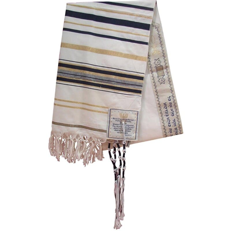 Jkrising Talit judeu messiânico azul e dourado Xaile Talit e Talis saco cachecóis de oração 5HKW.