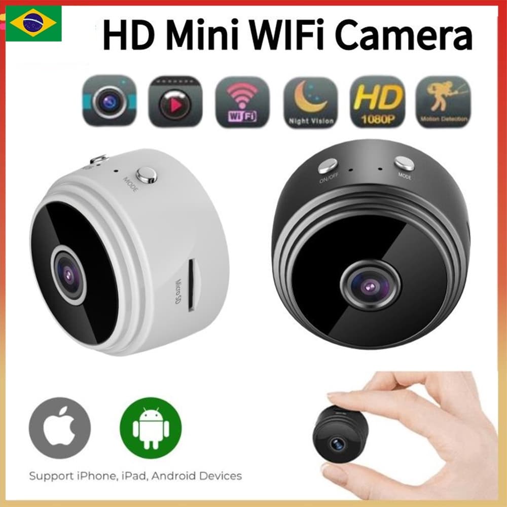 A9 Visão Noturna HD Mini Wifi Câmera Hd 720P Night Vision Sem Fio Vigilância