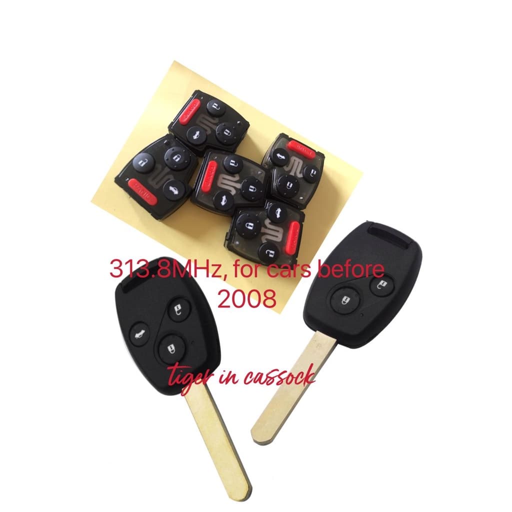 Chave De Controle Remoto Honda (313.8 MHz , Sem chip De Ignição) Para Duplicação De Remota original JAZZ CITY CRV CIVIC