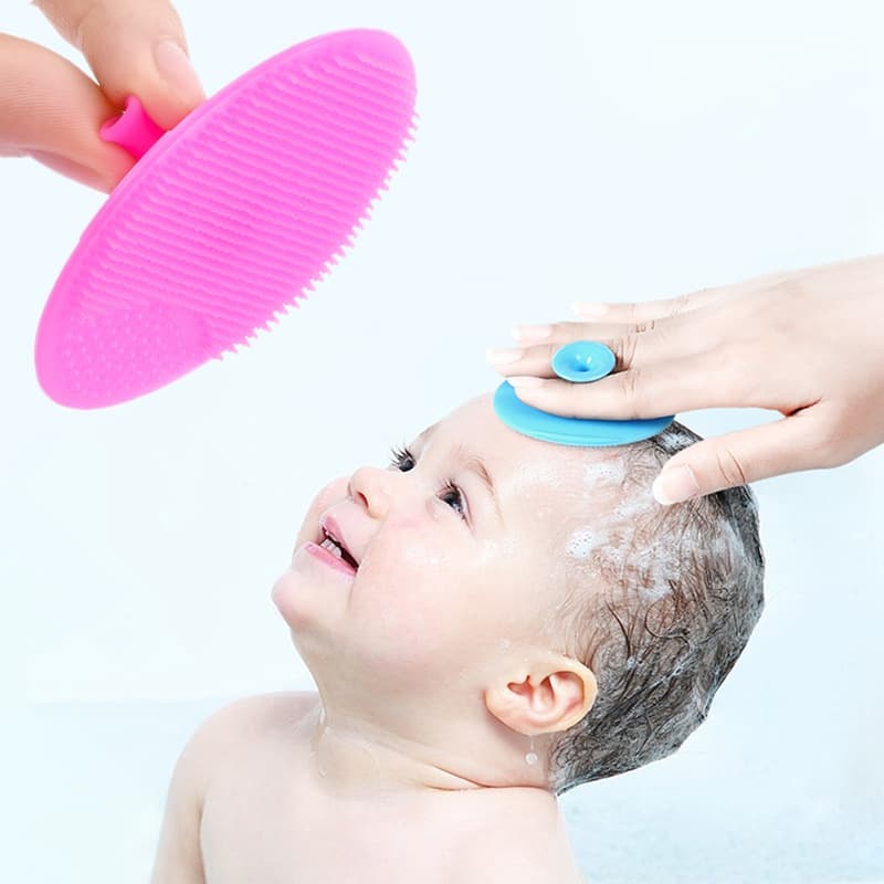 Silicone Macio Escova De Massagem Cabeça De Banho Para Bebês Lavagem De Cabelo Pente De Couro Crianças Recém-Nascidas