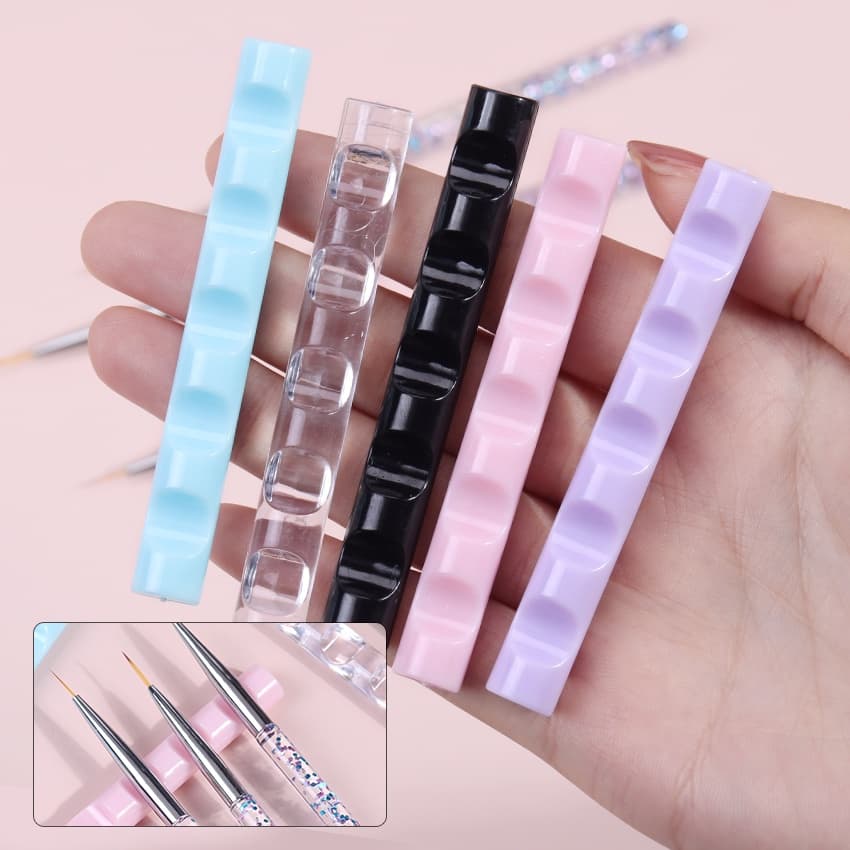 5 Grades Porta-Escova Acrílico Para Pincel De Unha De Pintura De Prateleira Gel UV Colorido Suporte de exibição de pince