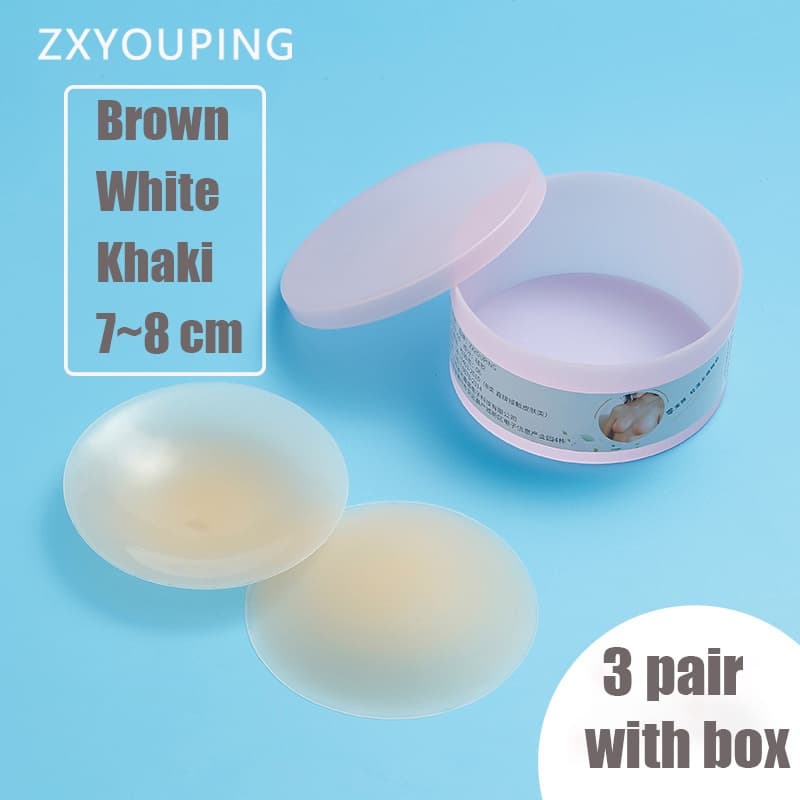 1/3 Pares Silicone Sutiã Adesivo Com Caixa，Protetor De Mamilos Peito Aureola Tapa Bico Seios，Silicone Sem Costura