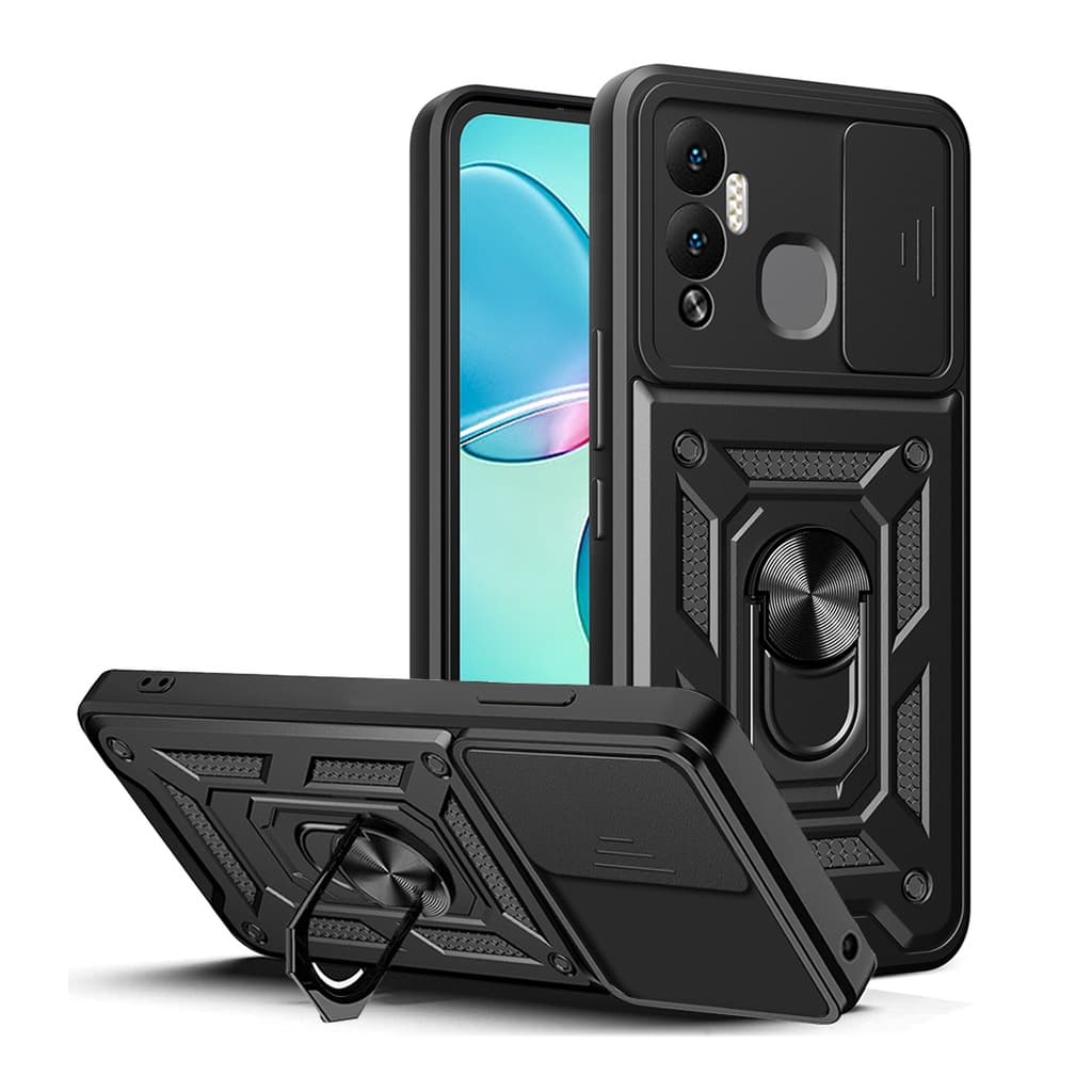 Capa Proteção Armadura Do Infinix Hot 11S NFC 12 Play 20 20S 20i 12i 30 30i 4G 5G Tampa Anel Magnético De Suporte