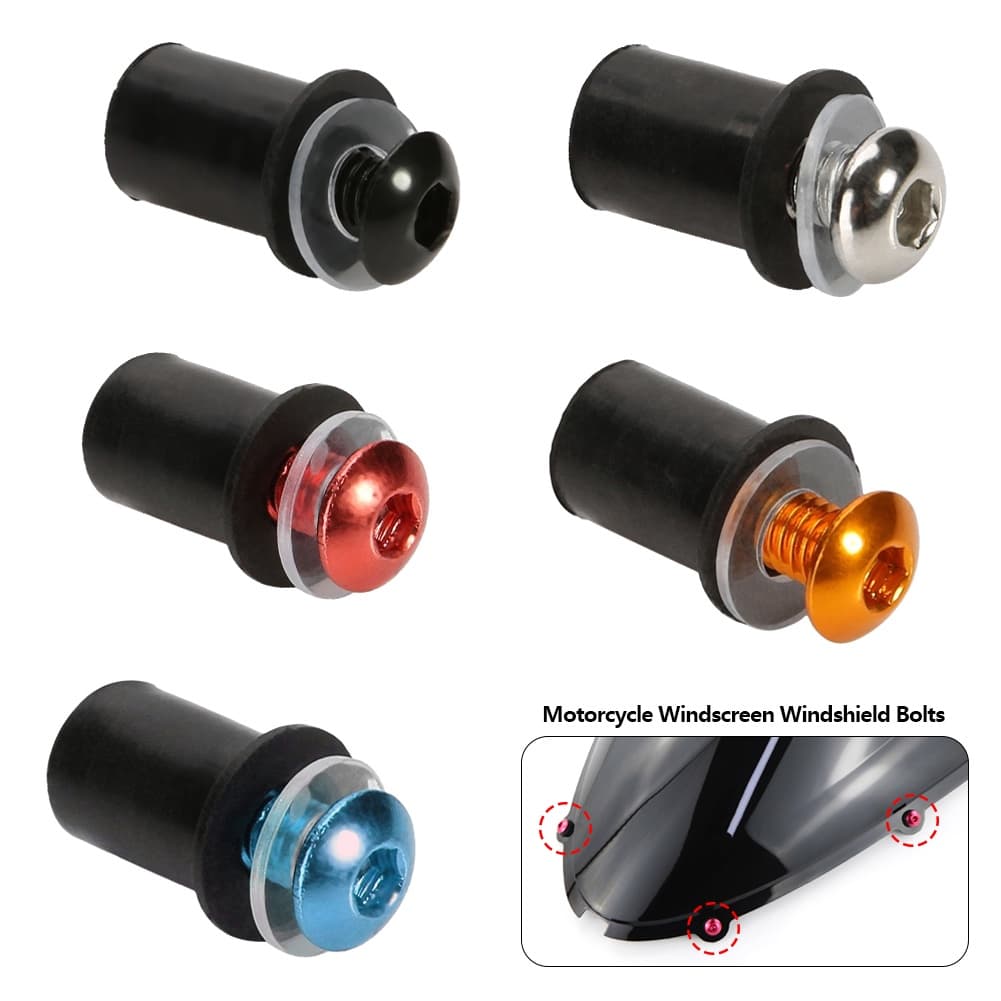 Openmall 10pcs/set 5mm Motocicleta Pára-Brisas Parafusos Para Carenagem De Com Kit De Chave Hexagonal Interna