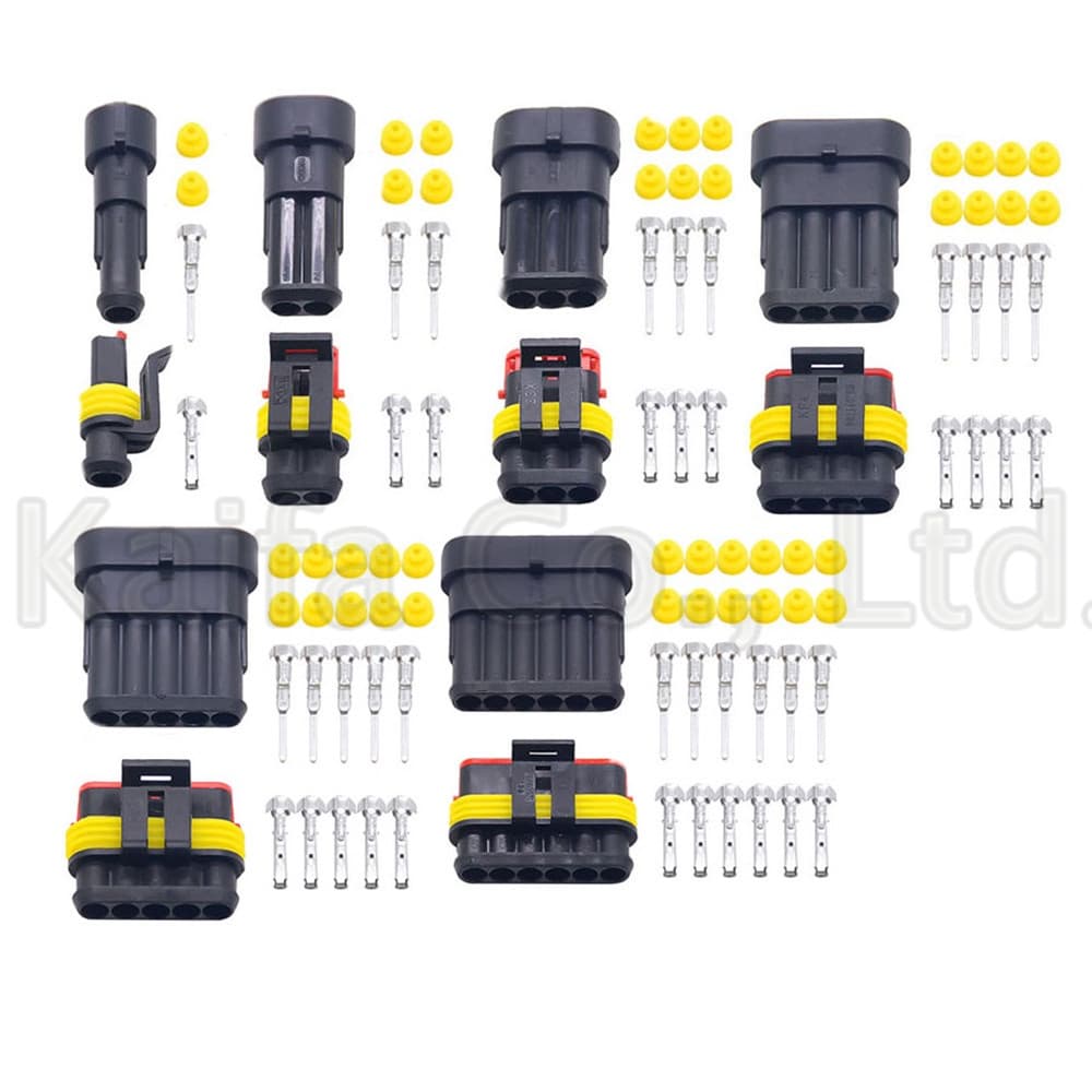 10 conjuntos Kit 1P-5P Caminho de 6 pinos AMP 1.5 selo impermeável elétrico automotivo conector de fio plugue para carro
