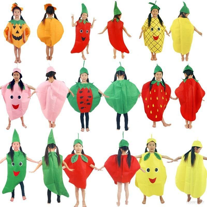 Fantasia de Cosplay de Frutas, Animais e Vegetais para Crian莽as, Fantasia para Menina, Feliz Halloween, Fantasia para Ap