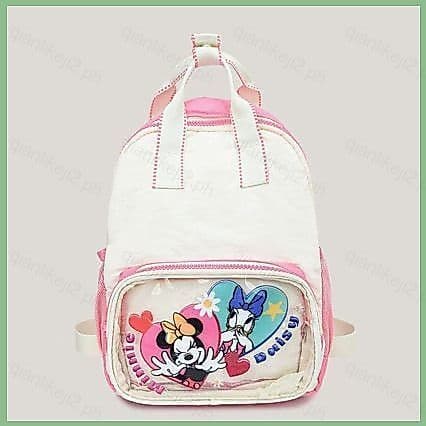 QL2 DISNEY Minnie Mouse Cartoon Mochila Para Meninas Bonito Anime Impressão Margarida Bolsa Escolar Casual Daypack