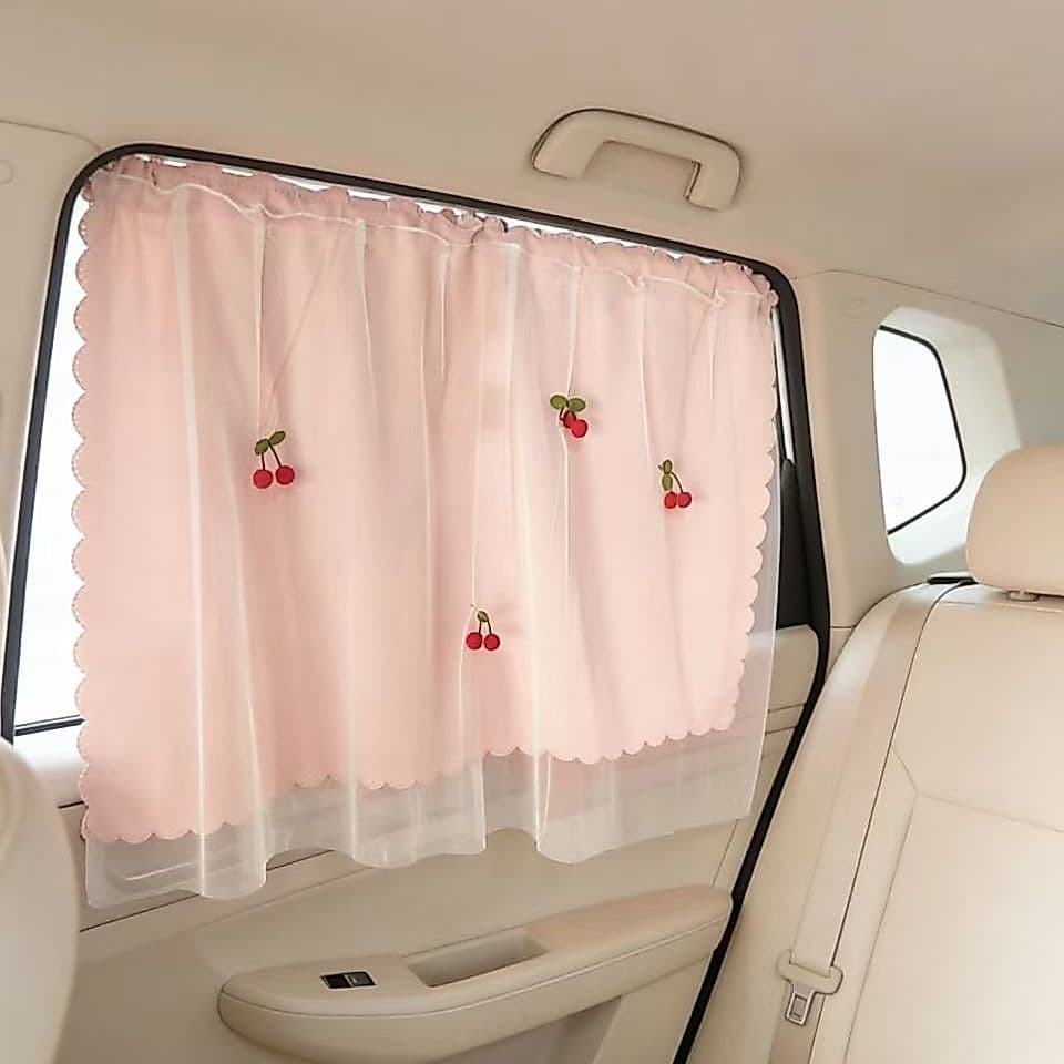 WZLQM89 Guarda-sol para carro, estilo pista, cortina blackout com isolamento térmico para bebê, cortina de gaze para car