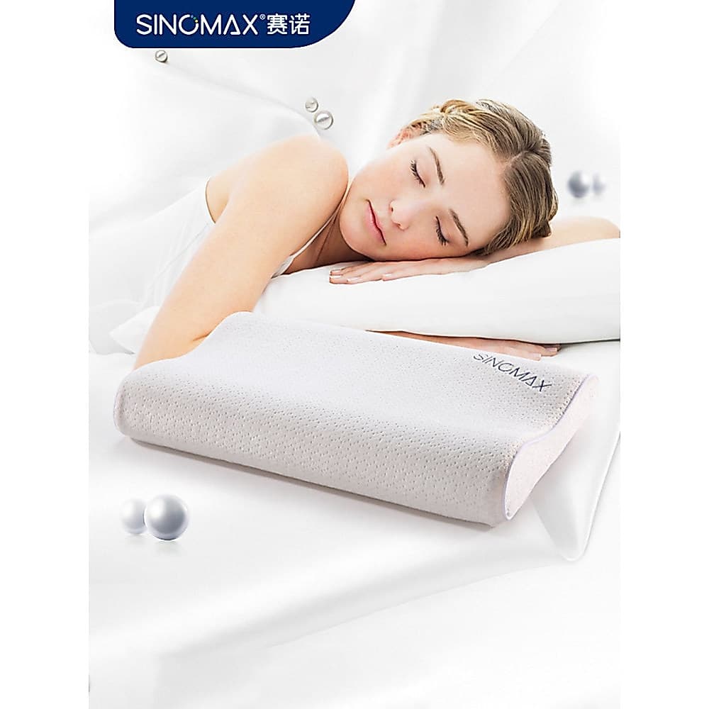 Sinomax/sinomax contador mesmo estilo pérola espaço travesseiro baixa versão memória espuma travesseiro pescoço travesse
