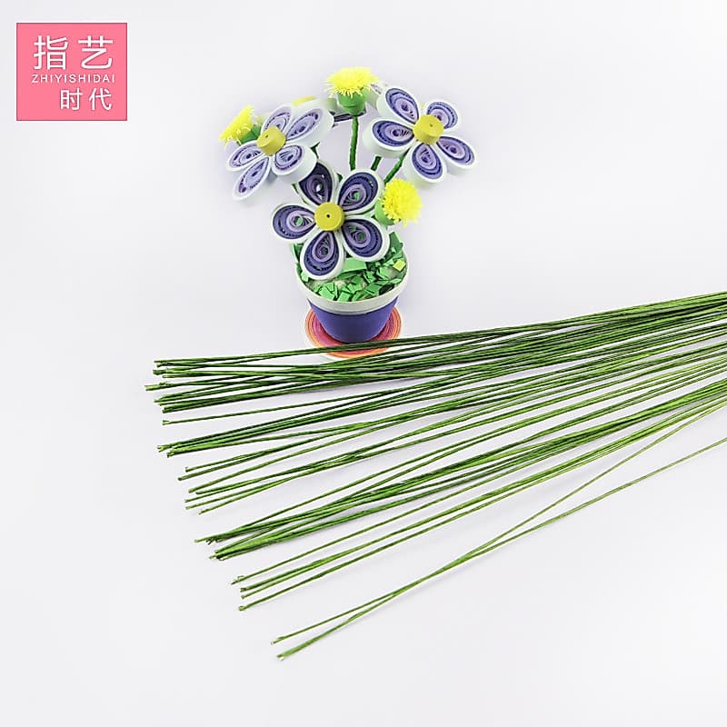 Dedo arte Era yan papel tridimensional flor pólo papel envolto flor pólo fio de ferro artesanal DIY yan Material de pape