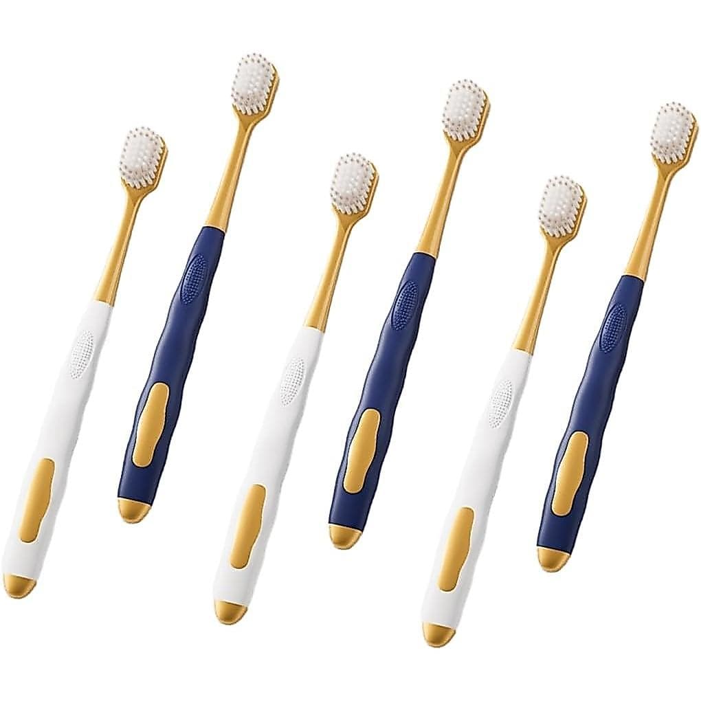 DeepCrush 12 peças Escova de Dentes para Adultos - Cabeça Larga e Macia - Ideal para Gengivas Sensíveis - Conjunto para