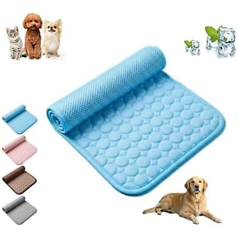 Cochilo Gelado NapMates | Tapete Para Cães Com Resfriamento Contínuo Ice-Silk , Alívio De Pressão (Cinza , 2XL (150 * 10