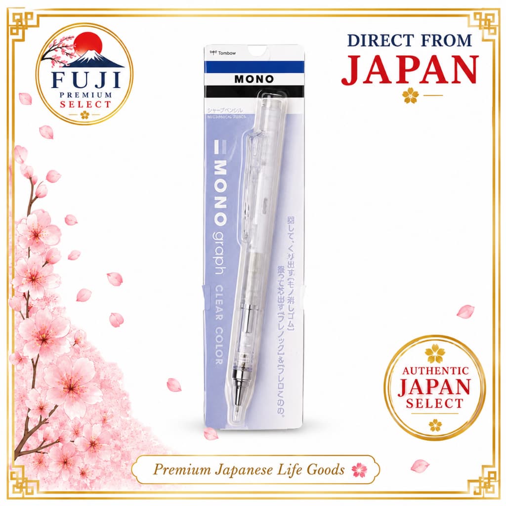 [Tombow] Lápis Mecânico 0,5mm Azul Gelo para Estudantes Monograph 【Direto do Japão】
