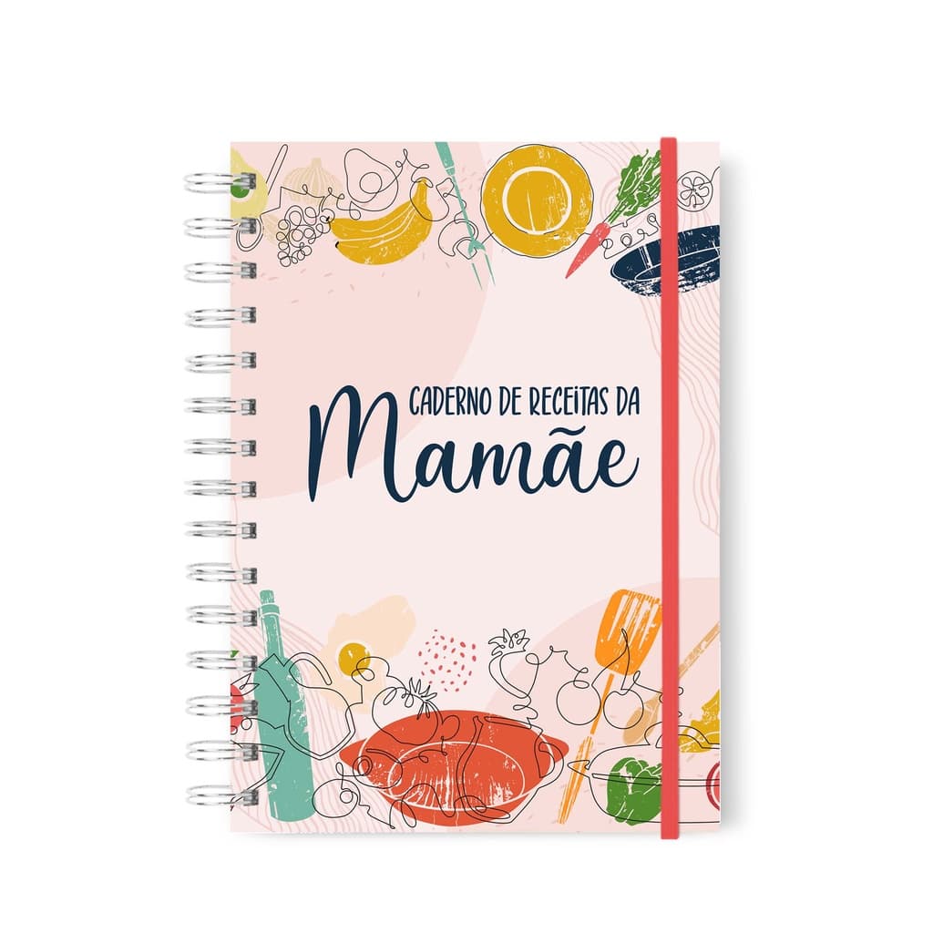 Caderno De Receitas Da Mamãe Presente Afetivo Capa Dura A5