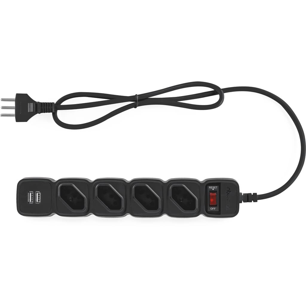 Extensão Filtro De Linha Protetor Eletronico Régua Eletrica EPE 204 Intelbras 4 Tomadas 2 Usb