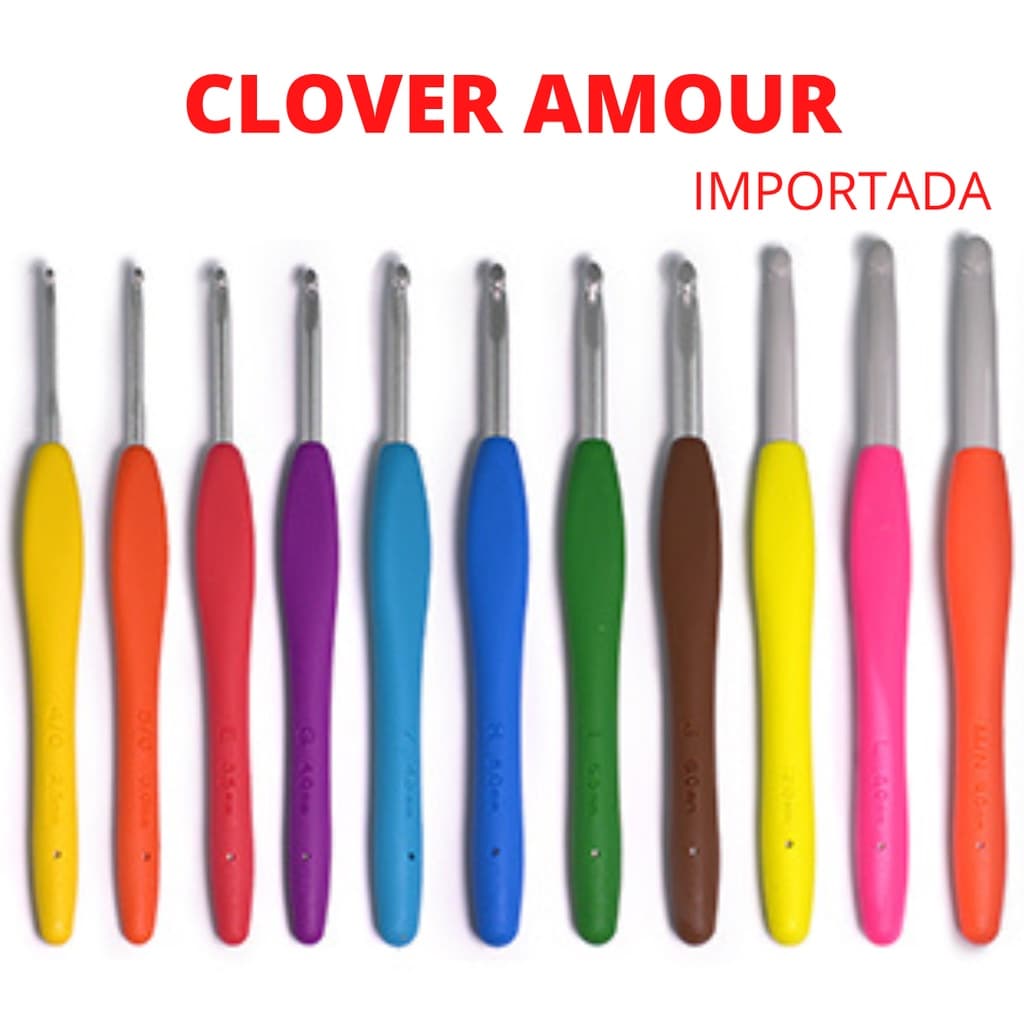 Agulha de Croche Clover Amour Original Importada Japão Circulo