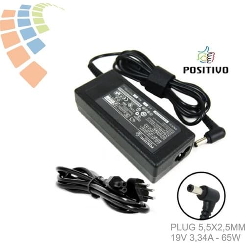 Cabo Carregador Novo 19v 2.1a 40w Notebook Positivo Sim Pro