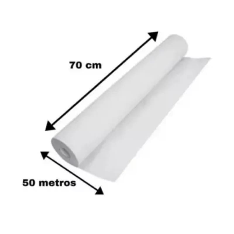 Lençol Descartavel Papel Hospitalar Maca 70x50 1Rolo