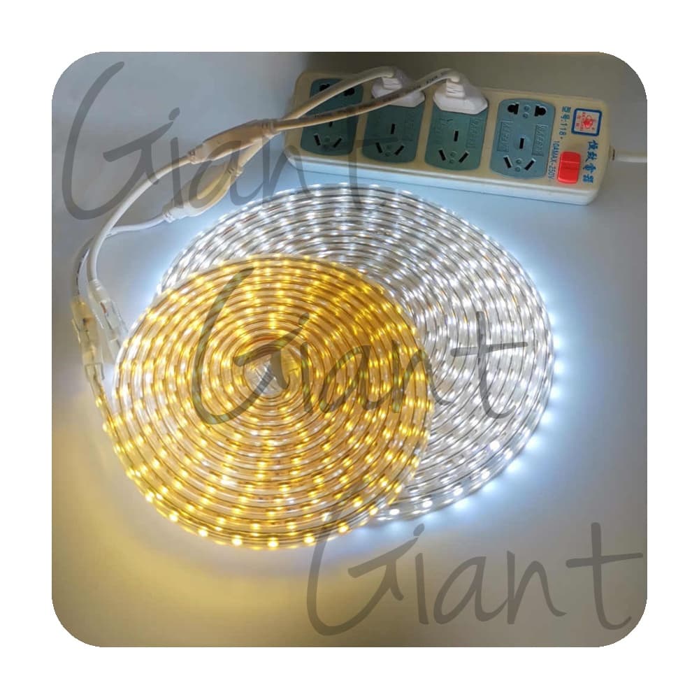 35 Metros Fita De Led Chata Alta Tensão + Conector Para Sanca Decoração De Natal Externa Casa Jardim Iluminação