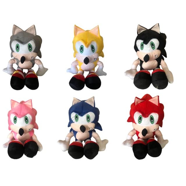 Brinquedo da turma do Sonic 43cm de pelúcia personagens enviu rápido