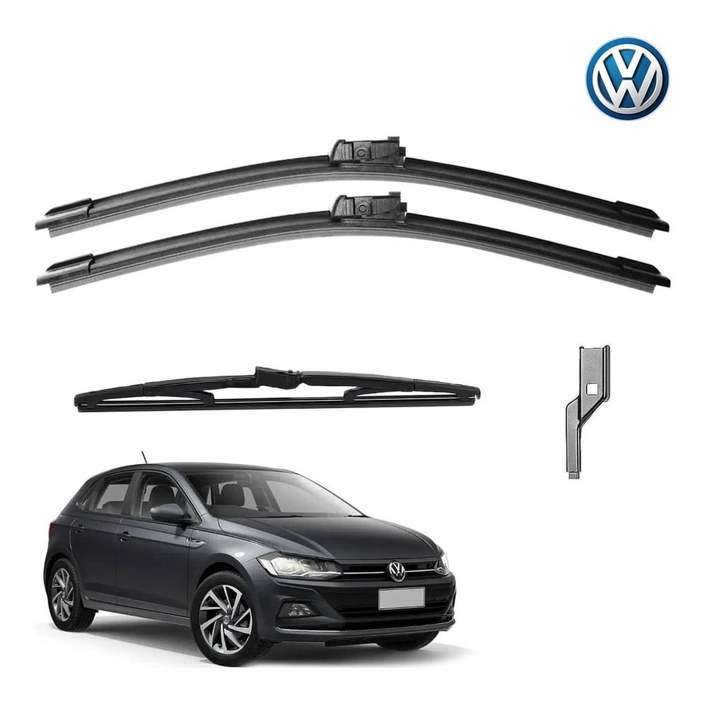 Limpador de Para-brisa 3 Palhetas Limpador Parabrisa Diant+tras Polo