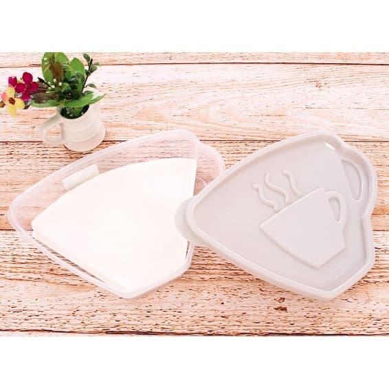 Porta Filtro de Café Coador De Papel De Plastico Com Tampa Pote