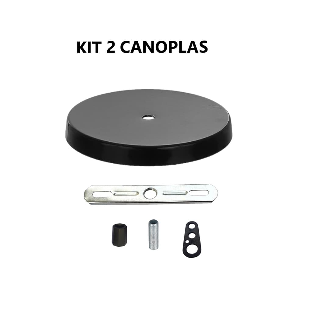 Kit 2 Canopla com acessórios Para Montagem de pendente luminária