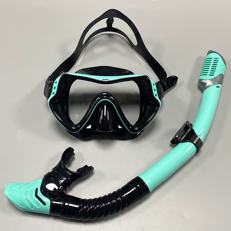 JUNHAIINS Conjunto De Mergulho Anti-Nevoeiro Silicone Vidro Temperado Máscara , Óculos Originais Vazamento Snorkel Para