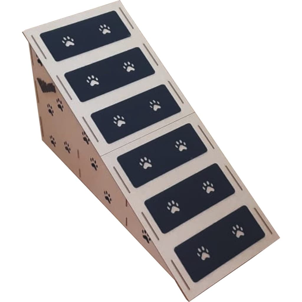 Rampa pet 45cm cachorro gato carpete antiderrapante subir e descer da cama e sofá