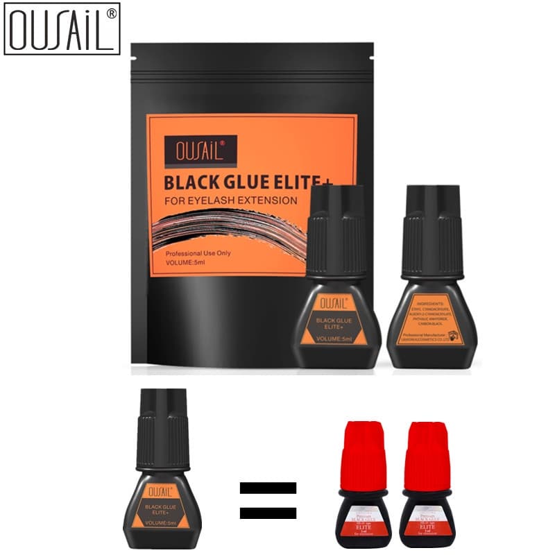 OUSAIL 5ml Cola Para Cílios elite Premium Preta Extensão De Pestanas HS-10 Secagem Rápida