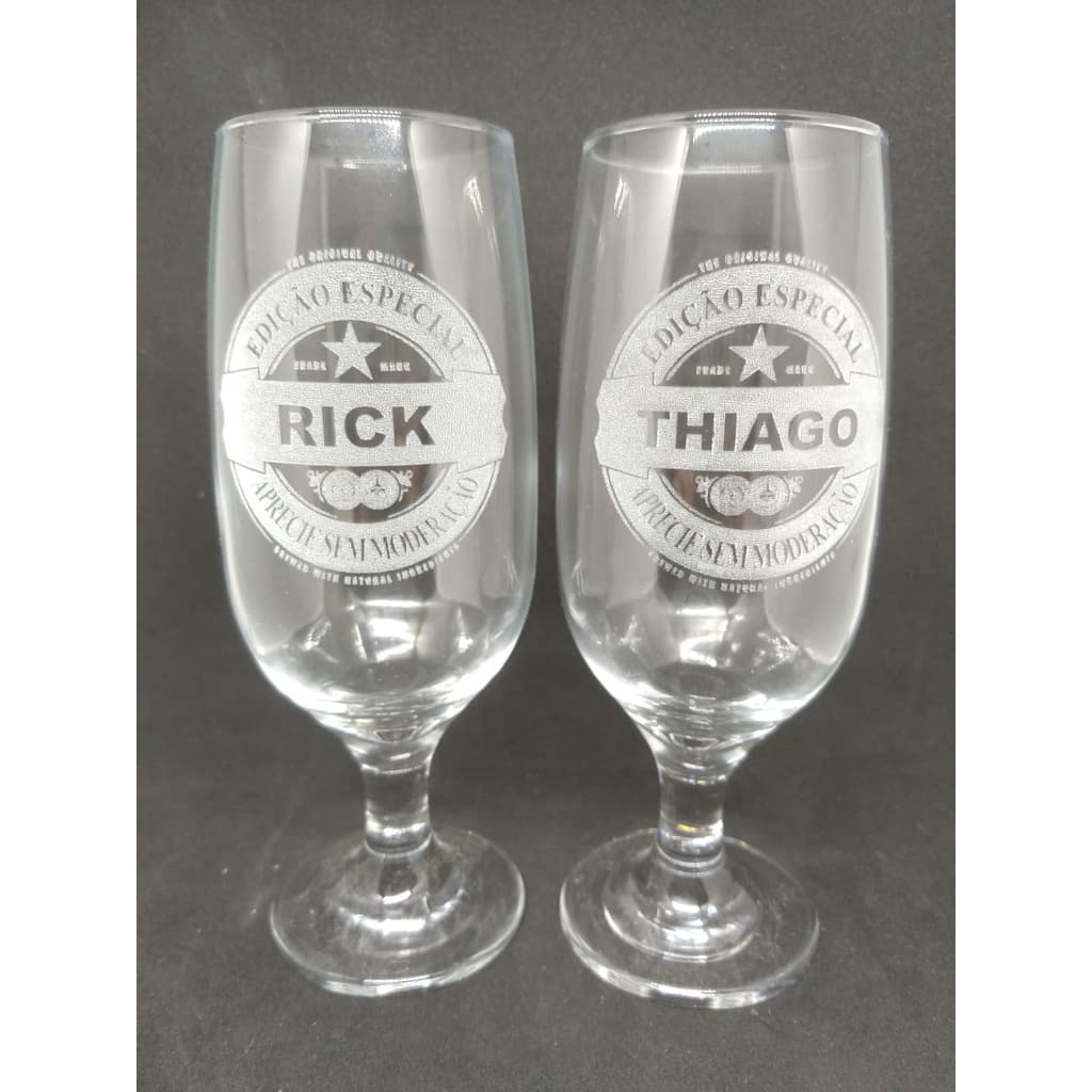 Par De Taças Chopp Vidro Personalizada Casamentos E Eventos