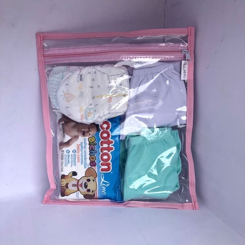 kit com 5 Sacos organizadores para maternidade ROSA -viagem - multiuso