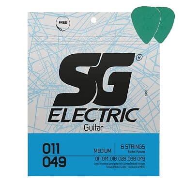 Encordoamento SG Cordas P/ Guitarra 0.11 Nickel Wound 1° MI