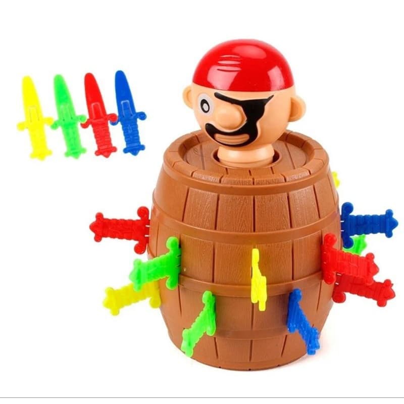 Brinquedo Mini Barril Pula Pirata Wellkids Jogo De Mesa Infantil