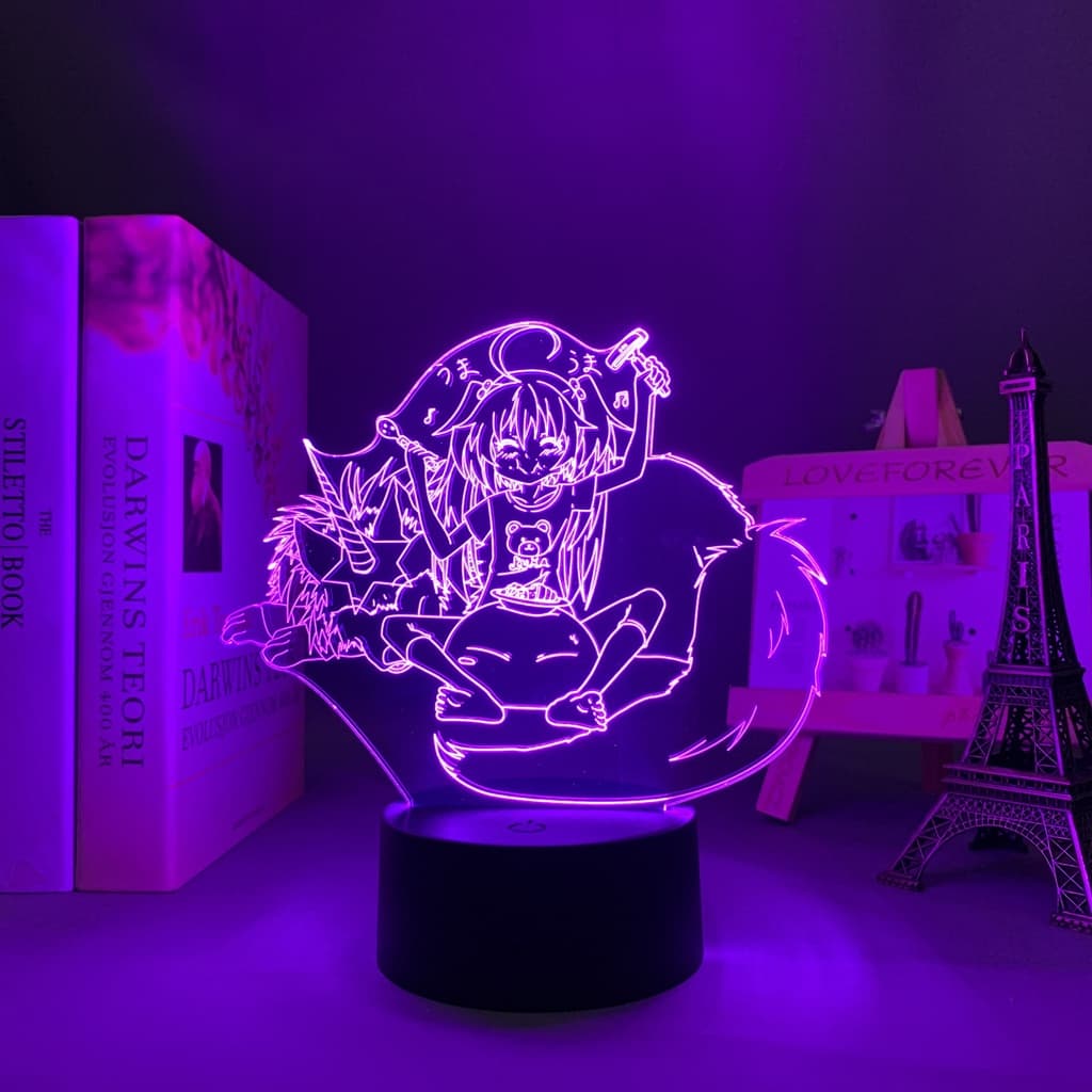 Anime That Time I Got Reincarnated as a Slime Milim Nava Luminária LED 3D Noturna Presente e Decoração