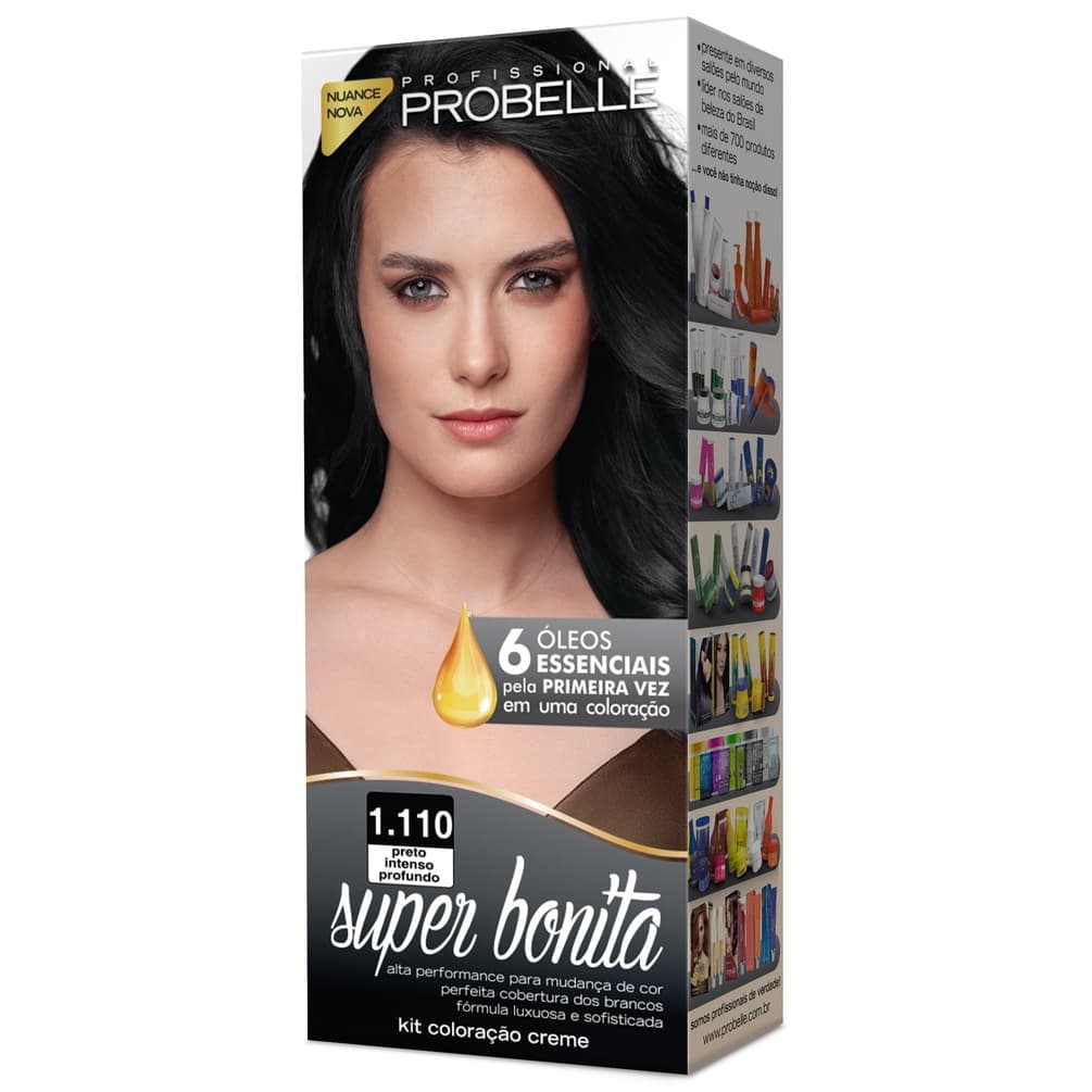 Coloração Super Bonita 50g - 1.110 Preto Intenso Profundo