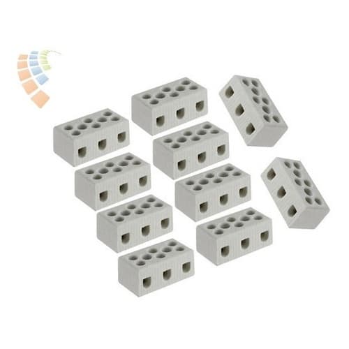 Kit 10 Conector Porcelana P/ Chuveiro Forusi 2 Polos 10mm