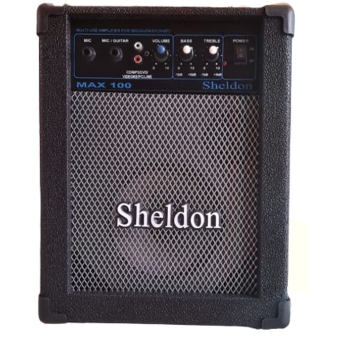 Amplificador para Violão, Guitarra, Cavaco, Ukulele  Sheldon Max 100 15w Rms C/ Entrada P/ Mic