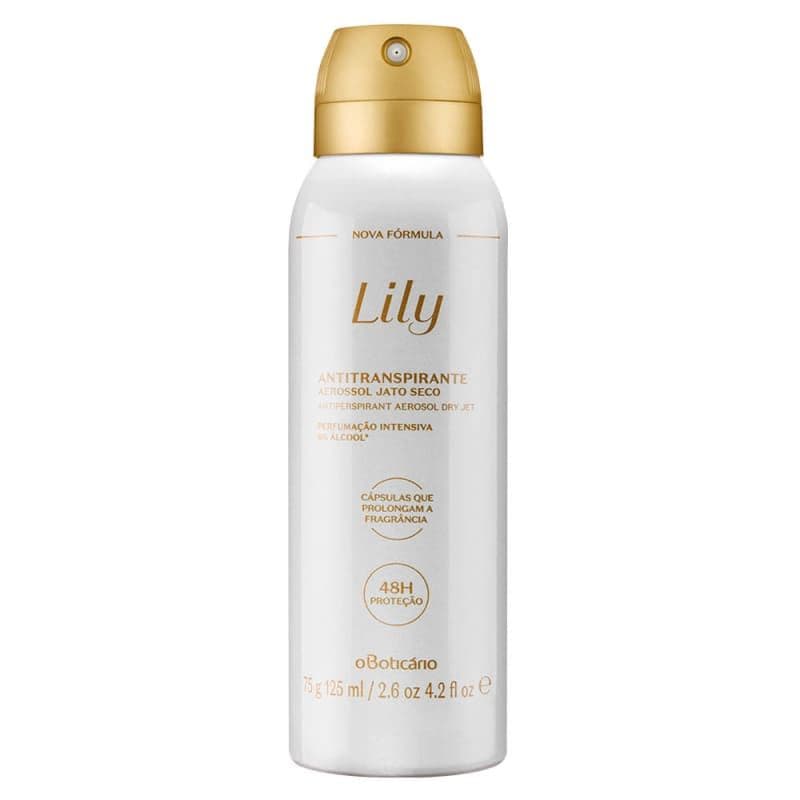 Desodorante Antitranspirante Aerosol Lily 75g 125ml  oBoticário