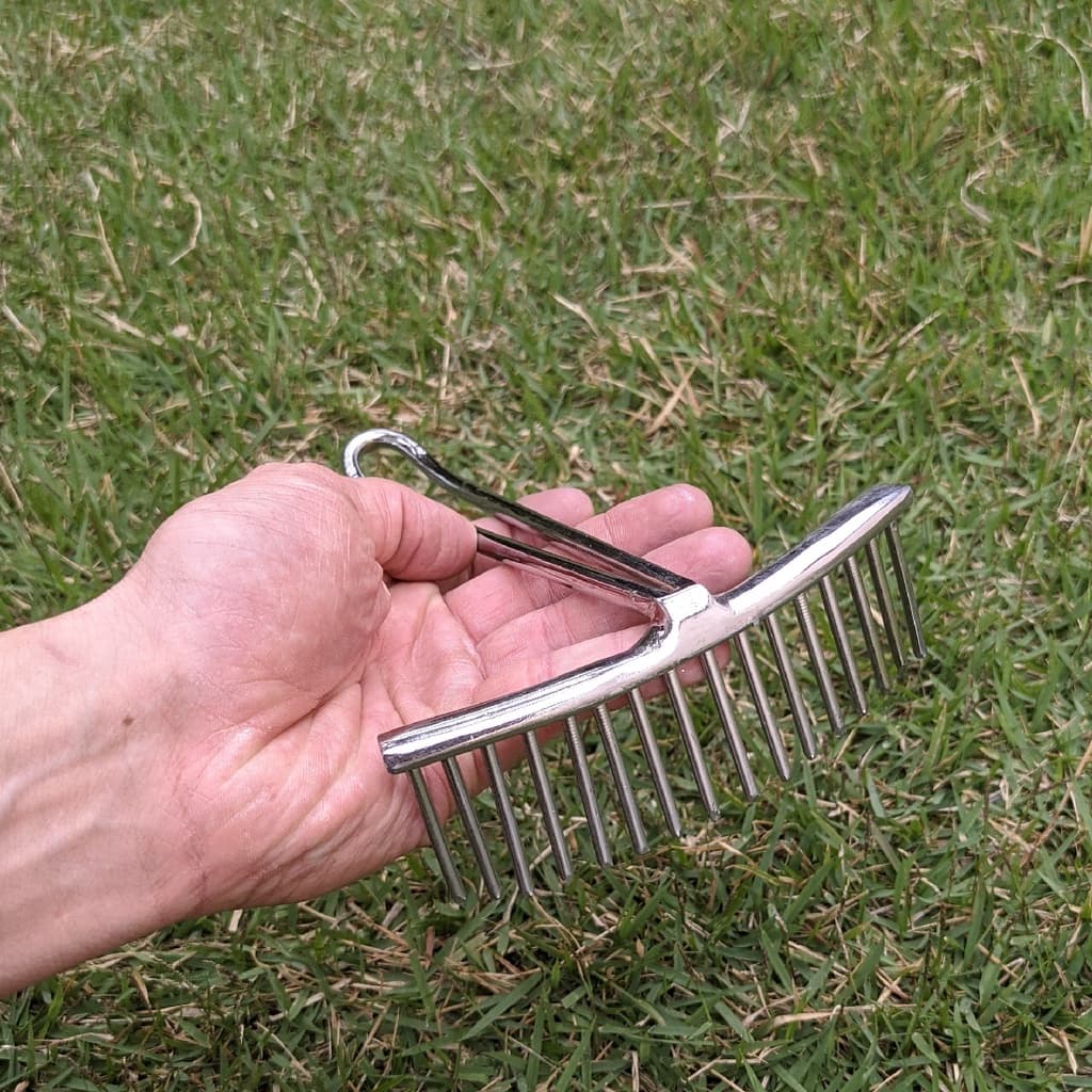 Pente De Inox Para Pentear Crina E Cauda De Cavalos E Equinos Muares